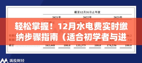 輕松掌握水電費繳納流程，實時繳納步驟指南（適合初學者與進階用戶）