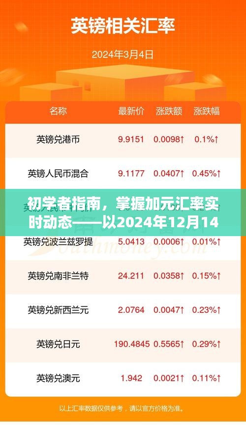 初學者指南，掌握加元匯率實時動態（以2024年12月14日為例詳解）