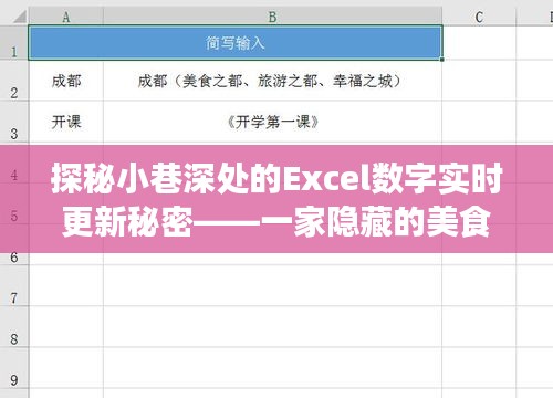 探秘小巷深處的Excel數字實時更新背后的美食天堂奇跡
