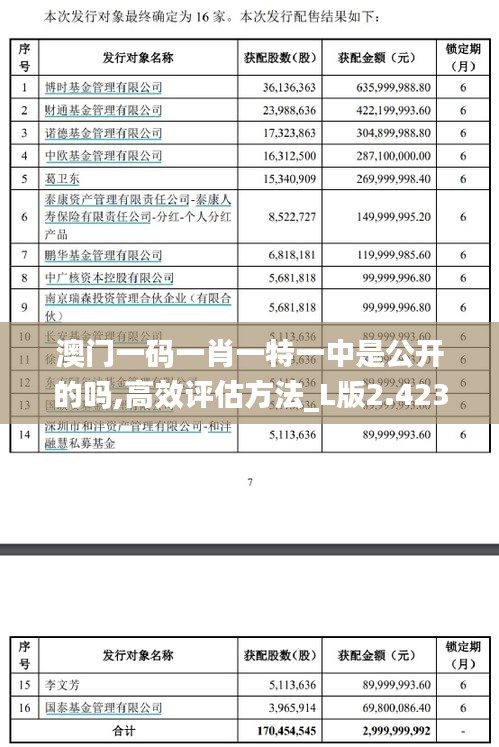 澳門一碼一肖一特一中是公開的嗎,高效評估方法_L版2.423