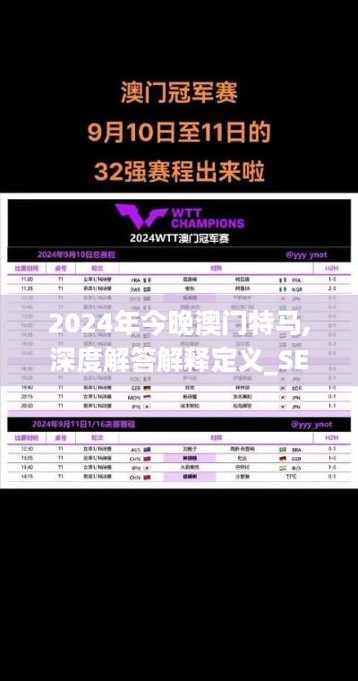 2024年今晚澳門特馬,深度解答解釋定義_SE版5.508