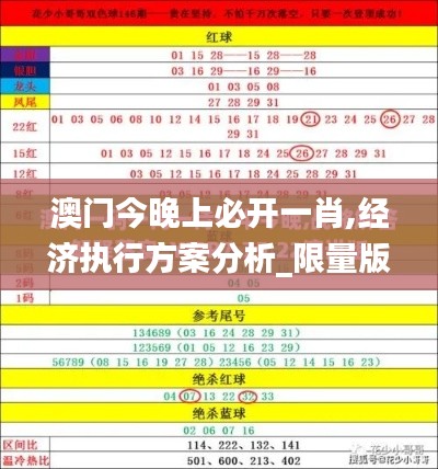 澳門今晚上必開一肖,經濟執行方案分析_限量版10.271