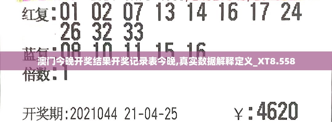 澳門今晚開獎結果開獎記錄表今晚,真實數據解釋定義_XT8.558