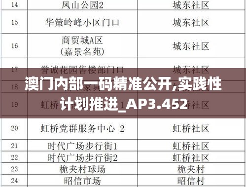 澳門內部一碼精準公開,實踐性計劃推進_AP3.452