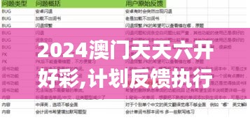 2024澳門天天六開好彩,計劃反饋執(zhí)行_精英版9.585