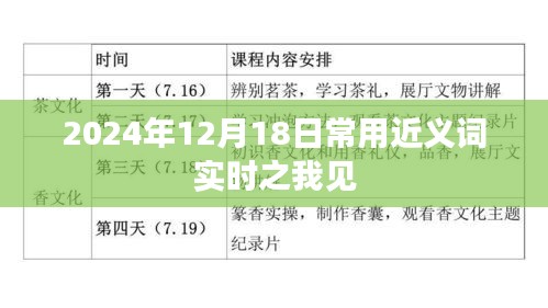 常用近義詞實時之我見，深度解析與預測（2024年觀察）