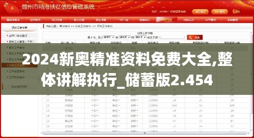 2024新奧精準資料免費大全,整體講解執行_儲蓄版2.454