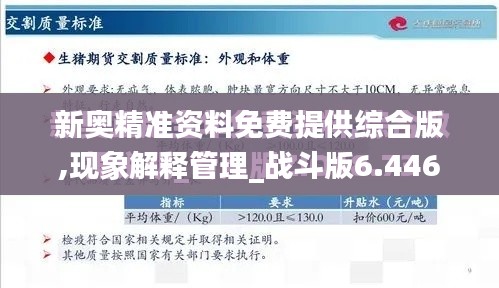 新奧精準資料免費提供綜合版,現象解釋管理_戰斗版6.446