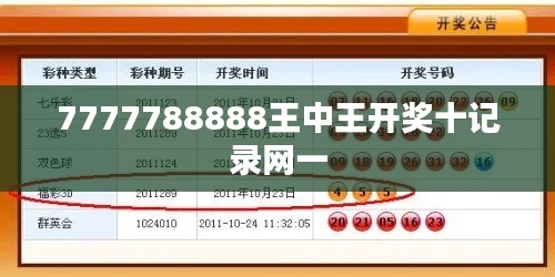 7777788888王中王開獎十記錄網一