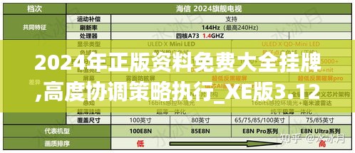 2024年正版資料免費大全掛牌,高度協調策略執行_XE版3.120
