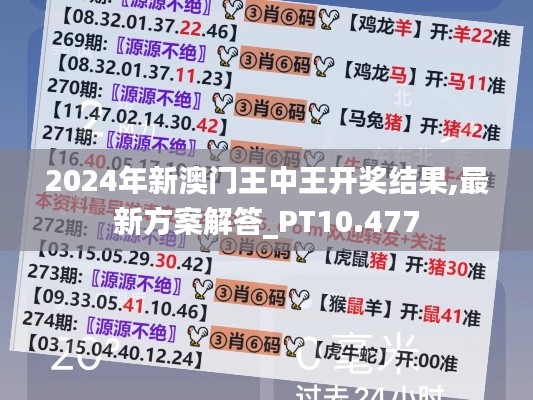 2024年新澳門王中王開獎結果,最新方案解答_PT10.477