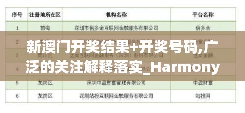 新澳門(mén)開(kāi)獎(jiǎng)結(jié)果+開(kāi)獎(jiǎng)號(hào)碼,廣泛的關(guān)注解釋落實(shí)_Harmony款2.366