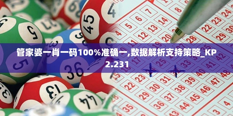 管家婆一肖一碼100%準確一,數據解析支持策略_KP2.231