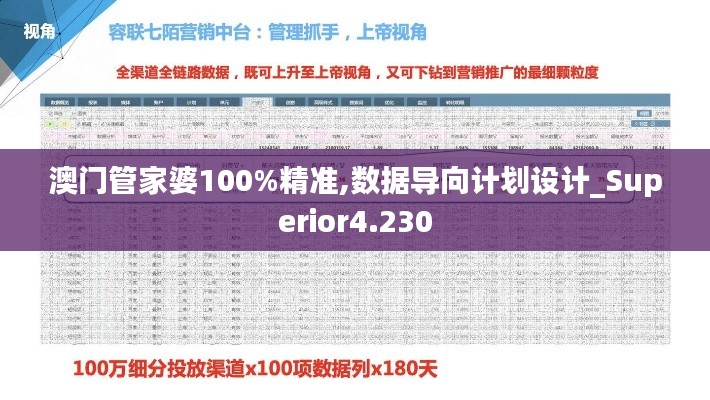 澳門管家婆100%精準,數據導向計劃設計_Superior4.230