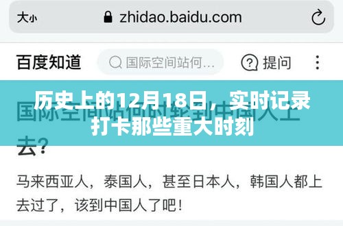 歷史上的重大時刻，實時記錄打卡12月18日那些重要瞬間