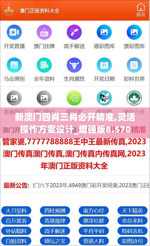 新澳門四肖三肖必開精準,靈活操作方案設計_增強版8.570