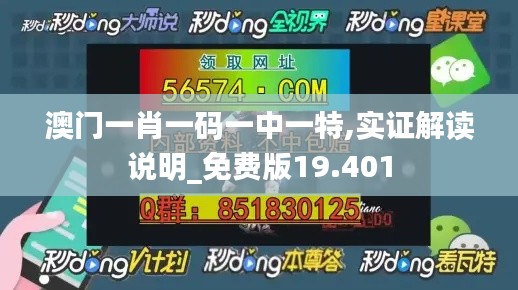澳門一肖一碼一中一特,實證解讀說明_免費版19.401