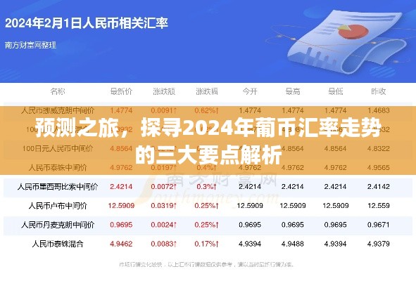 預(yù)測之旅，解析三大要點探尋葡幣匯率走勢至2024年展望