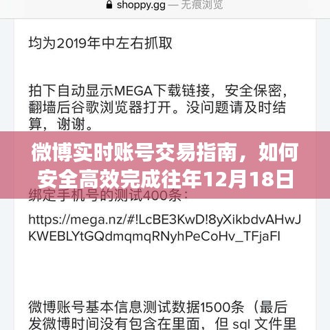 微博賬號交易指南，安全高效完成往年微博賬號交易步驟解析