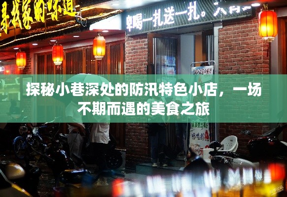 防汛特色小巷美食之旅，小巷深處的防汛美食小店探秘之旅