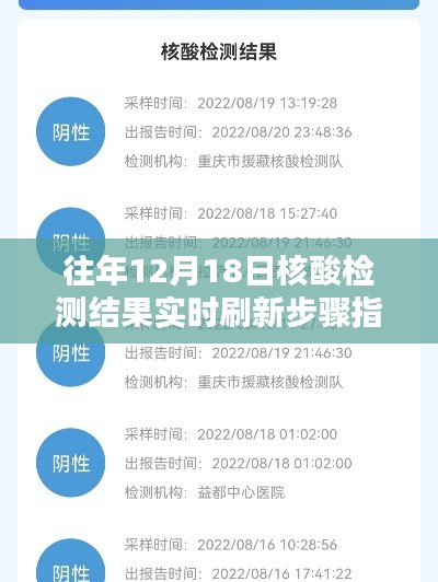 往年12月18日核酸檢測結果實時刷新步驟詳解