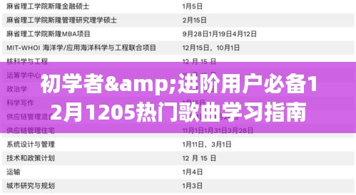 初學者與進階用戶必備的熱門歌曲學習指南（12月熱門歌曲合集）