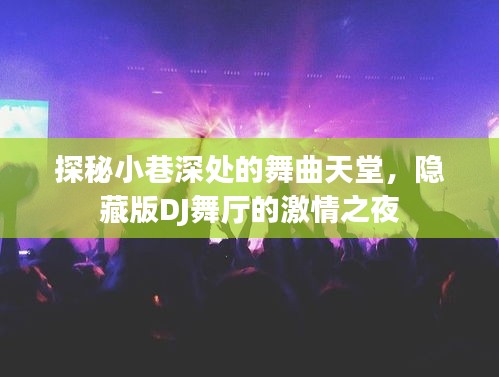 探秘激情之夜，隱藏版DJ舞廳的舞曲天堂之旅