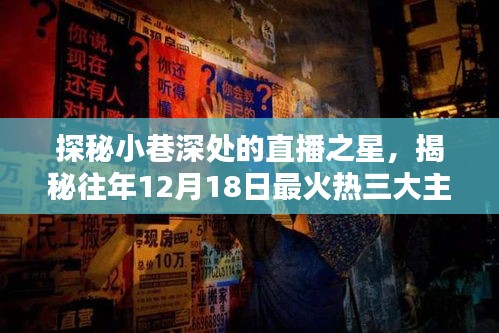 探秘小巷深處的直播之星，三大主播的神秘面紗揭曉